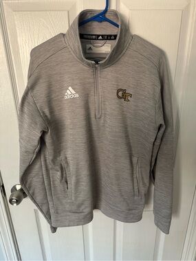Georgia Tech Adidas Quarter Zip Pullover